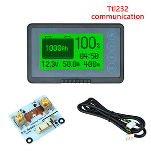 TF03K Battery Capacity Tester RV Battery Indicator TF03-B-50A-TTL232 Communication 50A Sampler