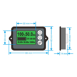 Foosion-TK15 Battery Coulometer RV Battery Indicator Battery Capacity Tester Sampler 80V 100A