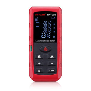 UYIGAO UA100M Handheld Laser Distance Meter Laser Distance Measurer Range 0.05-100M/0.16-328.1FT