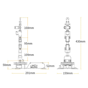Hiwonder ArmPi AI Vision Robotic Arm 5DOF Robot Arm Assembled w/ Controller For Raspberry Pi 4G 4GB