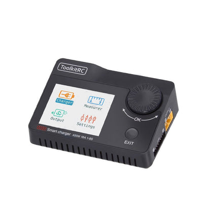 ToolkitRC M8S 400W 18A 2.4 TFT inch Color LCD Screen Balance Charger Discharger for 2S - 8S Lipo For RC Racing Drone Battery