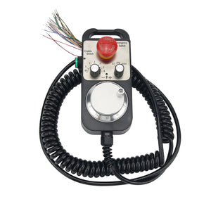 6-Axis CNC Pendant Handwheel 5V 100PPR with Emergency Stop Switch Manual Pulse Generator MPG
