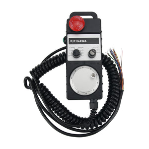 OMT004 7Axis Manual Pulse Generator CNC Handwheel 100PPR 5V with Emergency Stop Button Universal Type