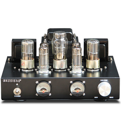 AOSIBAO 6P1 Hifi Tube Amplifier Class A Parallel Single-Ended Vacuum Tube Amp 6.8Wx2 With VU Meters