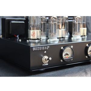 AOSIBAO 6P1 Hifi Tube Amplifier Class A Parallel Single-Ended Vacuum Tube Amp 6.8Wx2 With VU Meters