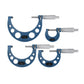 4pcs 0-100mm Outside Micrometer Set 0.01mm Accuracy Carbide Micrometer Set Metric Gauge Vernier Caliper Gauge Measure Tools