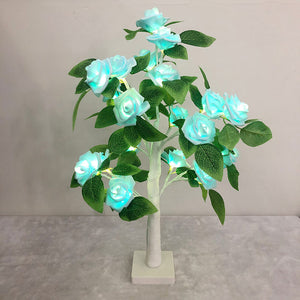 55CM/21.7&quot; 24-LED Rose Tree Lamp Tree Table Lamp Room Artificial Tree Decor Valentine's Day Present