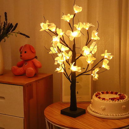 60CM/23.6&quot; Tree Table Lamp Light Tree 24-LED Common Bombax Flow Artificial Tree Room Decoration
