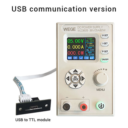 WEGE WZ3605 Adjustable DC Power Supply 36V 05A 80W Variable DC Power Supply USB Communication