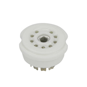 10 PCS Chassis Mount 9pin Ceramic Vacuum Tube Socket Base FOR 12AX7 EF86 6922 EL84 6DJ8 12AU7 12AT7 Hifi Audio Guitar Tube AMP