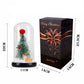 Desktop Christmas Tree With Lights Glass Cover Christmas LED Ornaments Xmas New Year Creative Gifts
