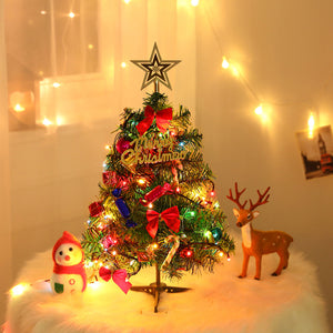 50CM/19.7" Mini Christmas Tree Xmas Tree With Lights Holiday Decorations Desktop Christmas Ornaments