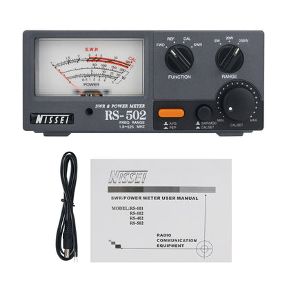 NISSEI RS-502 SWR &amp; Power Meter SWR Watt Meter 1.8-525MHz HF VHF UHF For Radio Communication