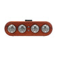 IN4 Glow Tube Clock Digital Nixie Clock LED Backlight Knob Operation Sandalwood Shell Circular Type