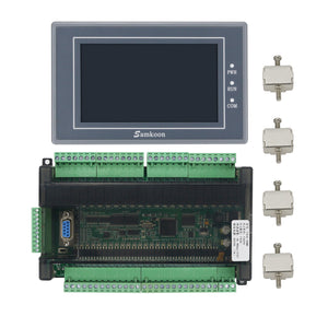 Samkoon EA-043A 4.3&quot; HMI Touch Screen + FX3U-48MR PLC Controller PLC Control Board 6AD 2DA