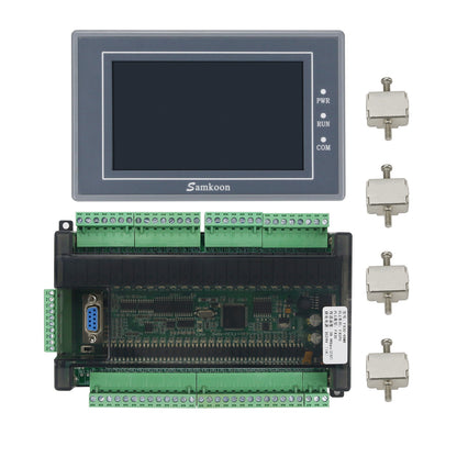 Samkoon EA-043A 4.3&quot; HMI Touch Screen + FX3U-48MR PLC Controller PLC Control Board 6AD 2DA