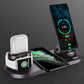 6 In 1 Charging Dock Station 10W QI Wireless Charger Fast Charger For Airpods Apple Watch iPhone