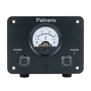 Palivens P20 Black Audio Power Filter Purifier Pointer Type Voltage Meter With Yellow Backlight