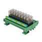 8 Channel OMRON Relay Module SPDT 8 Ways Driver Board Socket DC 24V 16A 1NO+1NC 35mm Din Rail Mount