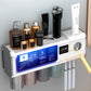 Automatic Toothpaste Dispenser Toothbrush Holder Disinfection Toothbrush Organizer Adhesive Type