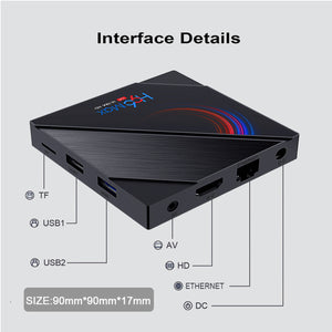 H96 Max H616 OTT TV Box TV Set Top Box 4G+64G 6K Ultra HD w/ Remote Control Supports 2.4G/5G Wifi