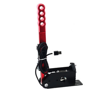 16Bit USB Handbrake Brake with C-Clamp for PC Windows for Sim Racing Games G25/G27/G29/T500-Red