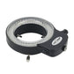 144-LED Microscope Ring Light Illuminator Microscope LED Light 6500K Adjustable With Power Adapter