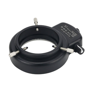 144-LED Microscope Ring Light Illuminator Microscope LED Light 6500K Adjustable With Power Adapter