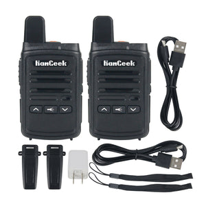 HamGeek Mini-3358W 2PCS Mini Walkie Talkie VHF UHF Transceiver 8W 2-3KM 16-Channel VHF UHF Radio
