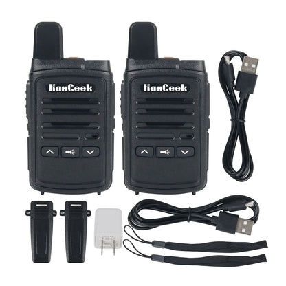 HamGeek Mini-3358W 2PCS Mini Walkie Talkie VHF UHF Transceiver 8W 2-3KM 16-Channel VHF UHF Radio