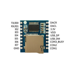 XY-V17B Serial Control Voice Module MCU IO Control SD/TF Card MP3 Sound Module