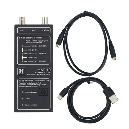 mAT-10 1.8–54.0MHz 0.5–5W Portable Automatic Antenna Tuner for Yaesu FT-817/818ND QRP Transceivers
