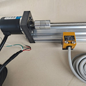 Sliding Table Kit Stepping Motor Encoder Lead Screw Stroke 7.7&quot; PLC Positioning Control Practice