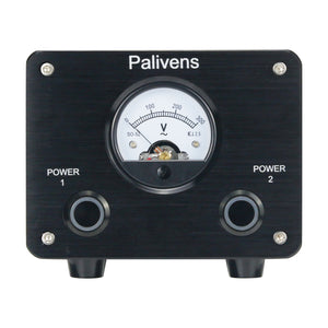Palivens P20 Black Audio Power Filter Power Supply Filter Pointer Type Voltage Meter Blue Backlight