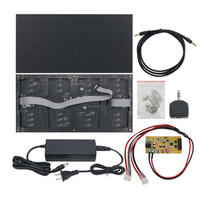 Full Color Music Spectrum Display For KTV Stage 64 Mode AS128 Sound Control P5 Two-Display w/ Adapter