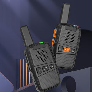 2PCS N2 3W 3KM Mini Walkie Talkie UHF PTT Radio Transceiver w/ Earbuds For Hotel Security Road Trips