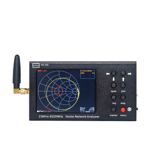 GS-320 23MHz-6200MHz Vector Network Analyzer VNA Antenna Analyzer Wifi 5.8G Beidou 3.2&quot; Touch Screen