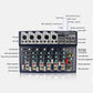 Professional Mini Audio Mixers With USB Broadcast DJ Sound System USB Interface Mixer Audio Mixing Console F7
