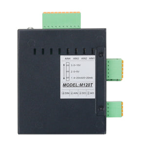 M120T Ethernet Remote IO Module Data Acquisition Module 4DI+4AI+2AO+4DO+1RS485+1Rj45 (DI Wet Contact)