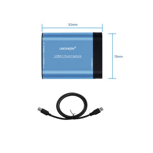 UNISHEEN UC3300H USB3.0 60FPS HDMI Video Recorder For 1080P Live Streaming OBS VMix Wirecast Xsplit