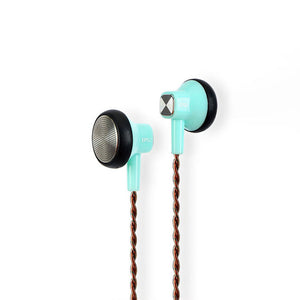 JCALLY EP02 3.5mm Wired Headphones Smart Phone Dynamic Earbuds Flat Head Music Earphone Headset-Light Blue