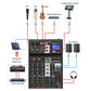 6 Channel DJ Sound Mixer Portable Digital Mixer With 24 DSP Echo OTG Jack USB 48V Phantom Power Sound Card Mixing Console REC