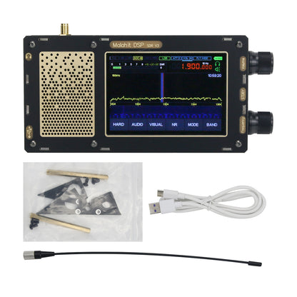 Registered 1.10c 3.5" 50KHz-2GHz Malachite DSP SDR Radio Receiver Malahit SDR Supports One Antenna