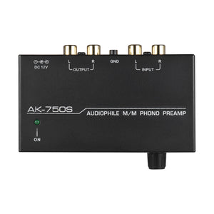 AK-750S Audiophile M/M Phono Preamp Preamplifier Amplifier 2 RCA Input &amp; 2RCA Output