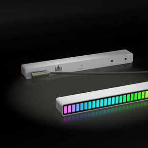 32-LED Voice-Control Rhythm Light RGB Music Spectrum Display Car Atmosphere Light For Music Levels