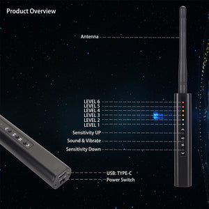 G728 Compact GPS Detector Hidden Camera Detector Spy Detector Finder With Sound Vibration LED Alarms