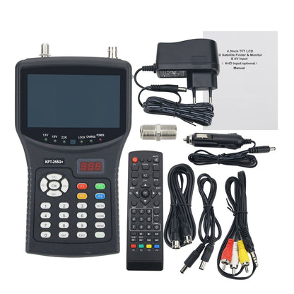 3MP Digital Satellite Finder Meter 4.3&quot; Monitor Support AHD TVI CVI Coaxial HD Camera KPT-255G+