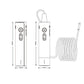 8MM 2MP Wifi Endoscope Inspection Camera 3X Zoom Industrial Borescope 1M/3.3FT Semi-Rigid Cable