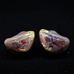 KINERA Freya 3BA+1DD In Ear Earphones Hybrid Hand Painted Earbud HIFI DJ Monitor Headset-Pink