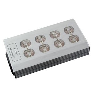 E-TP80 e-TP80 Audio Noise AC Power Filter Power Conditioner Surge Protection Audio Power Purifier Filter US AC Power Socket-Silver
